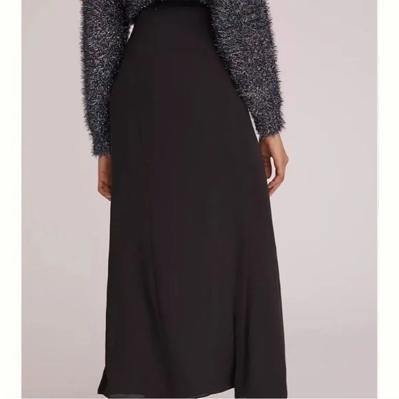 NWT Anthropologie Mare Mare Black Maxi Skirt Side Slit Hem XS - Picture 3 of 16